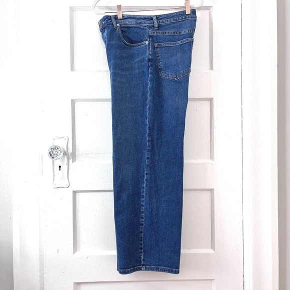 Free People Wales Wide Leg Jeans Womens Sz 28 Medium Wash High Rise Cropped - Picture 4 of 13